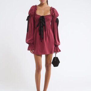 NWT Rumored Macbeth Mini Dress -  Burgundy - size L